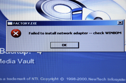 NTI Backup Emergency Restore Disk Error