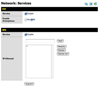 Network Service Setup