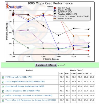 1000 Mbps read test