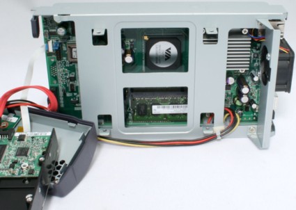 Snap Server Interior view with drive removed