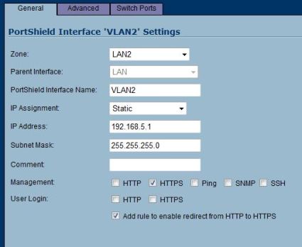 VLAN PortShield