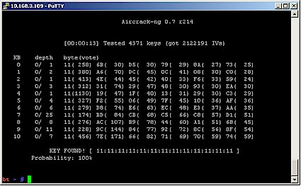 aircrack-ng with key found