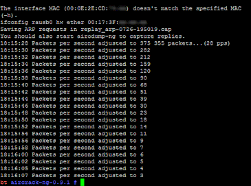 aireplay with no packet injection