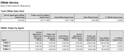 Offsite Service report