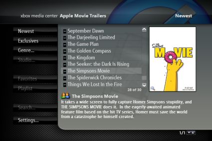 XBMC Apple Movie Trailers