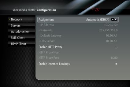 XBMC Network Configuration