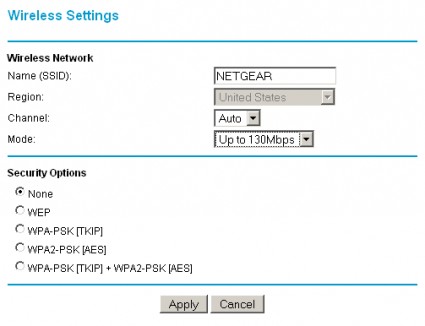 Wireless settings