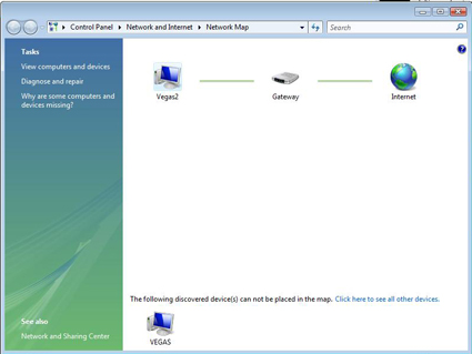 Vista's Network Map.