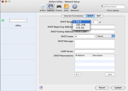 DHCP config
