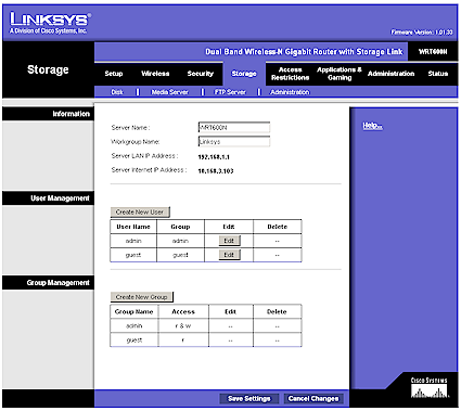 Disk Admin (Users and Groups)