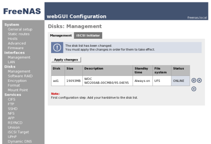 Disk Configuration