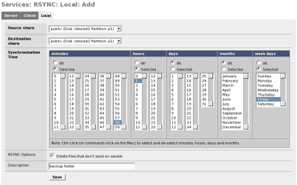 Local rsync