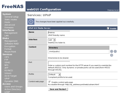 UPnP Setup