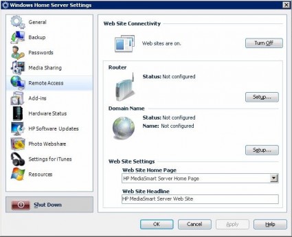 Remote Access Settings