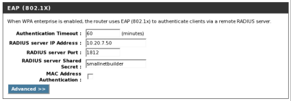 EAP Configuration