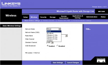 Basic Wireless settings