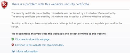 Certificate error