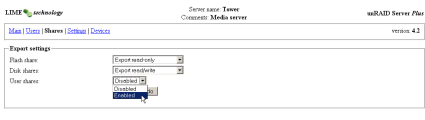 Enabling User Shares