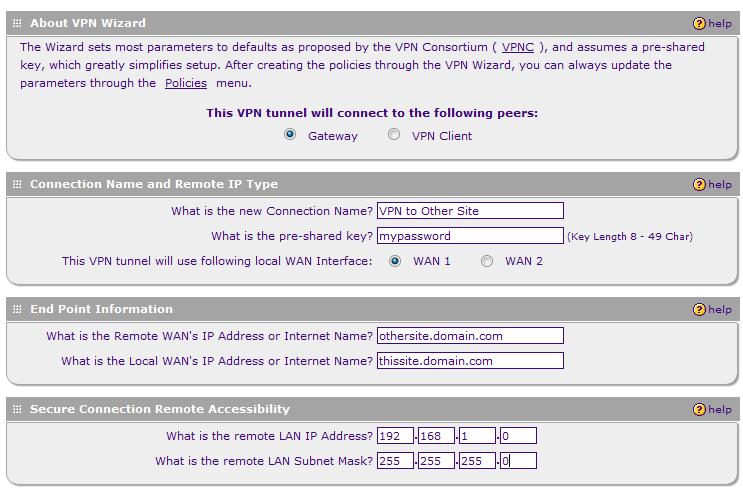 IPSec wizard