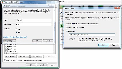Setting Windows Firewall Exceptions
