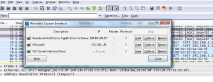 Wireshark Interfaces