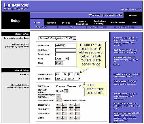 Shut off the DHCP server; change the IP