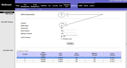 Enabling IGMP Snooping - Linksys SRW2008