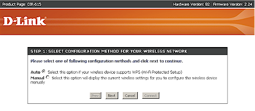 D-Link WPS Wizard - Step 1