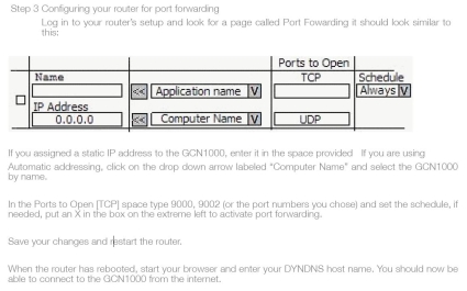 Port forwarding