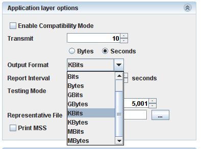 Adjusting Jperf output format