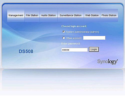 DSM 2.0 login page