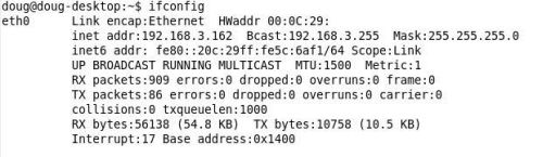 ifconfig output