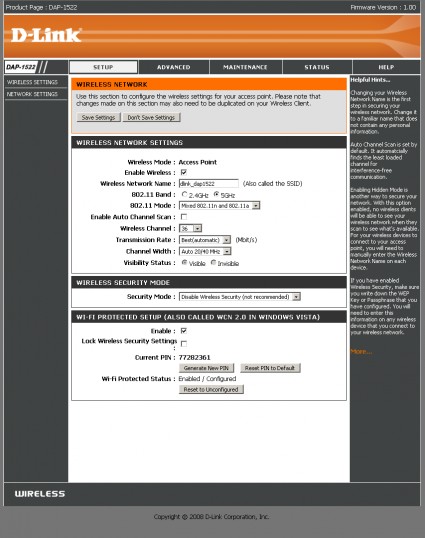 Manual Setup - AP