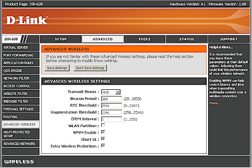 Advanced wireless configuration