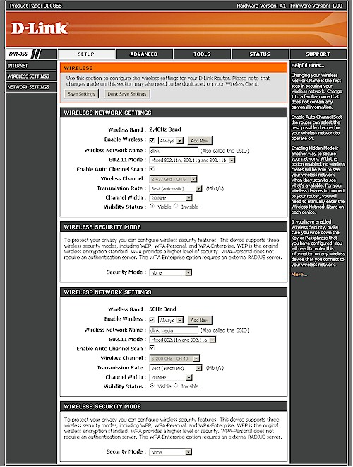 Wireless configuration