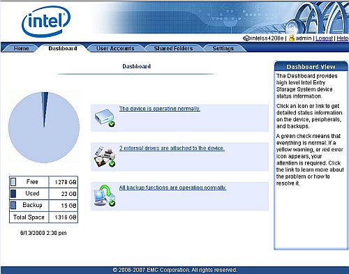 SS4200-E Dashboard