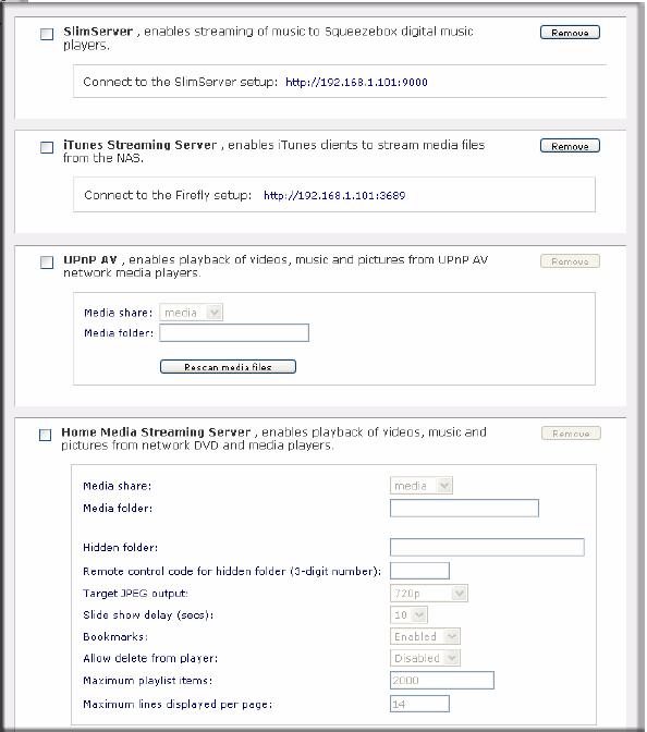 Share configuration