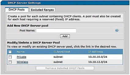 DHCP Pools