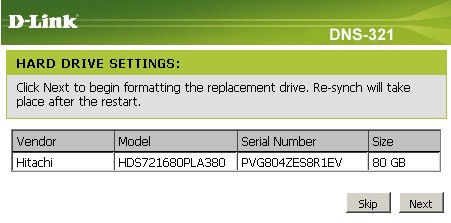 Replacement drive rebuild