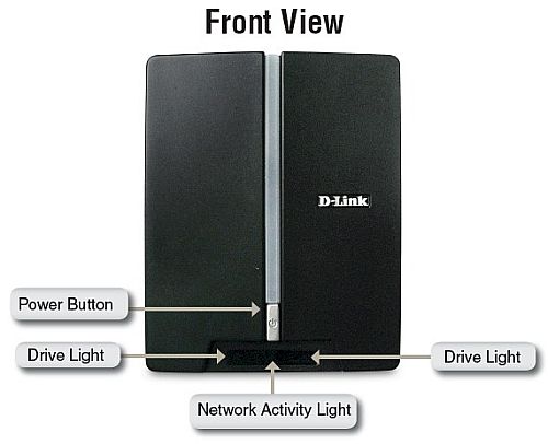 D-Link DNS-321 Front panel