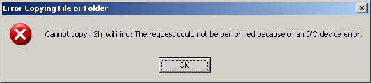 Filecopy error from a degraded volume