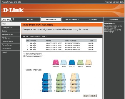 RAID Custom Configuration