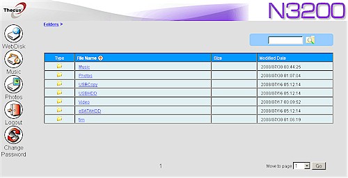 User Interface - WebDisk