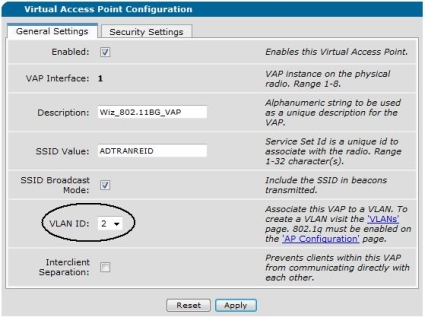 Assigning the AP to a VLAN