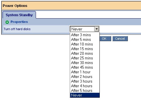 Idle drive spin down