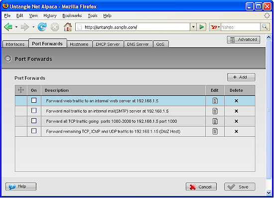 Networking Port Forwards