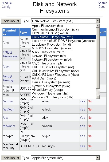 Creating an ext3 mount