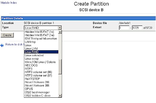 Partitioning a disk for RAID