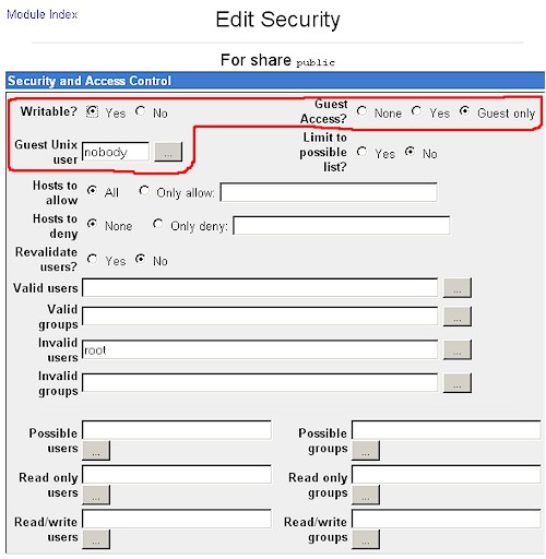 Setting File Share Security