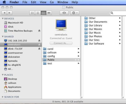 Mac OS share browsing